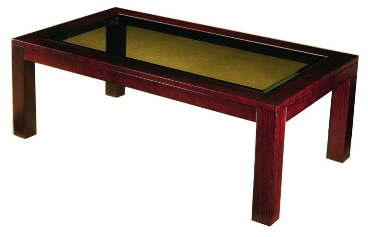 實木玻璃茶幾圖片